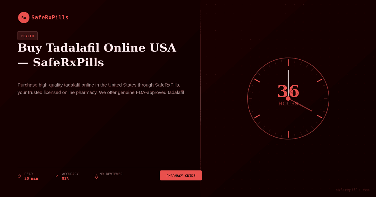 Tadalafil online pharmacy USA SafeRxPills affordable ED medication delivery
