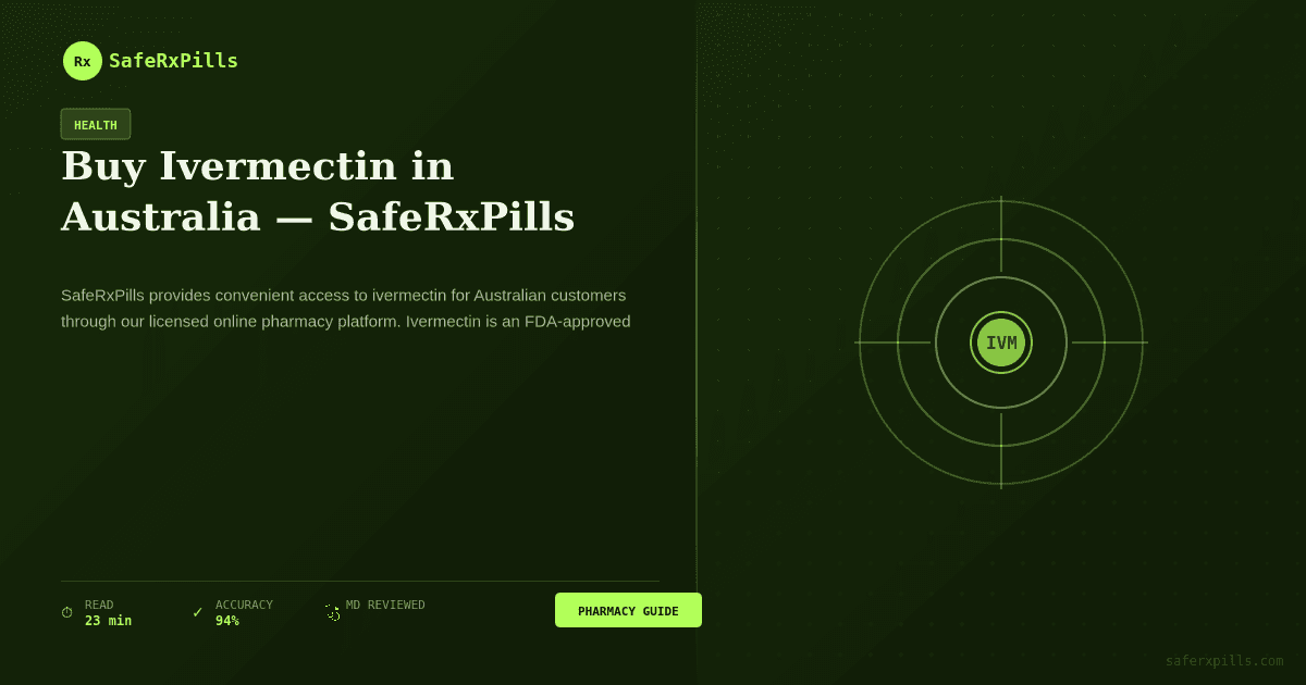 Buy Ivermectin in Australia online safely at SafeRxPills pharmacy - prescription medication delivery