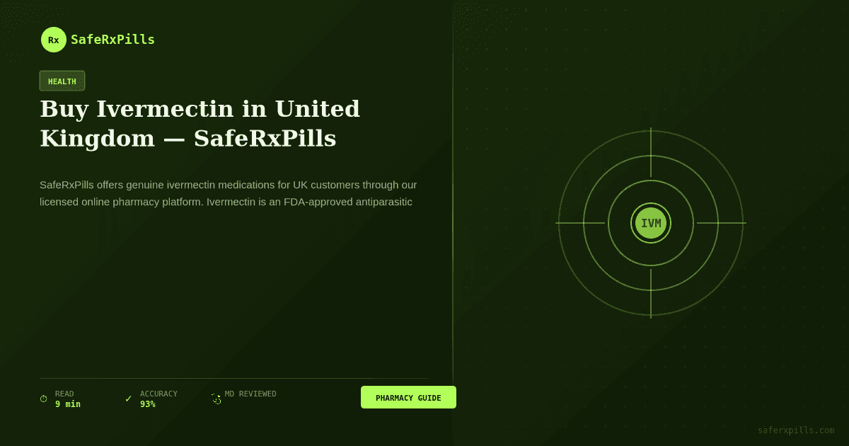 Buy Ivermectin UK safely at SafeRxPills - trusted online pharmacy with prescription medications