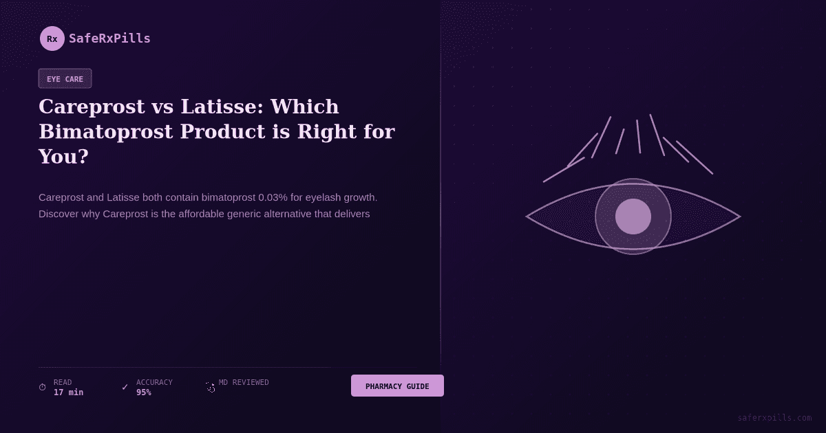 Careprost vs Latisse bimatoprost comparison for eyelash growth treatment options