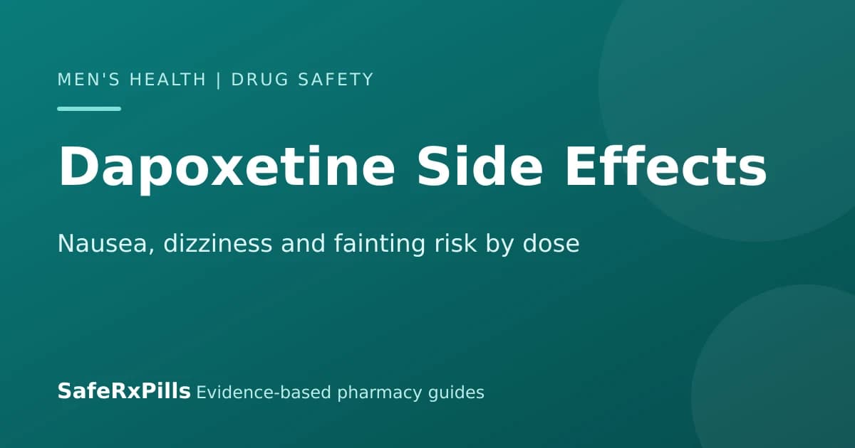 Dapoxetine Side Effects by Dose: Nausea, Dizziness and the Fainting Risk | SafeRxPills