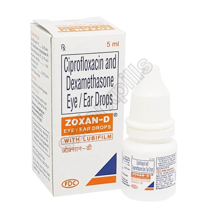 Buy Zoxan D Eye/Ear Drop - Ciprofloxacin/Dexamethasone | SafeRxPills