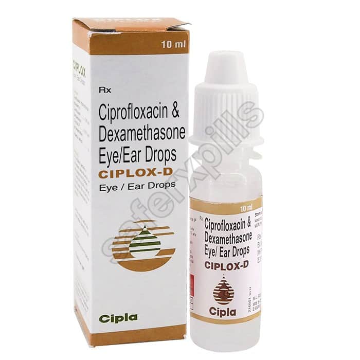 Buy Ciplox D Eye/Ear Drop - Ciprofloxacin/Dexamethasone | SafeRxPills