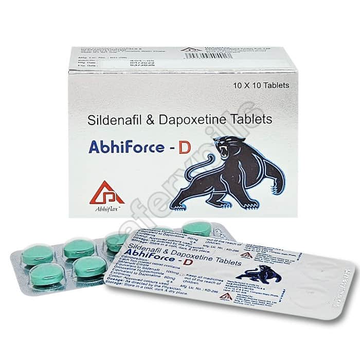 Buy Abhiforce D Tablet - Sildenafil/Dapoxetine | SafeRxPills