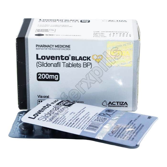 Buy Lovento Black 200mg - Sildenafil Citrate | SafeRxPills