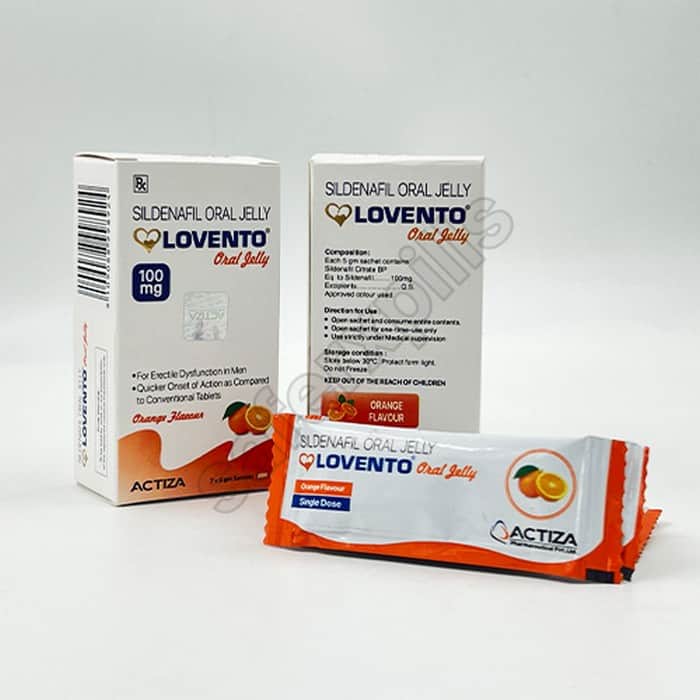 Buy Lovento Oral Jelly - Orange Flavour - Sildenafil Citrate | SafeRxPills
