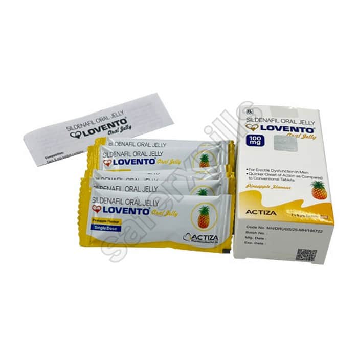 Buy Lovento Oral Jelly - Pineapple flavour - Sildenafil Citrate | SafeRxPills