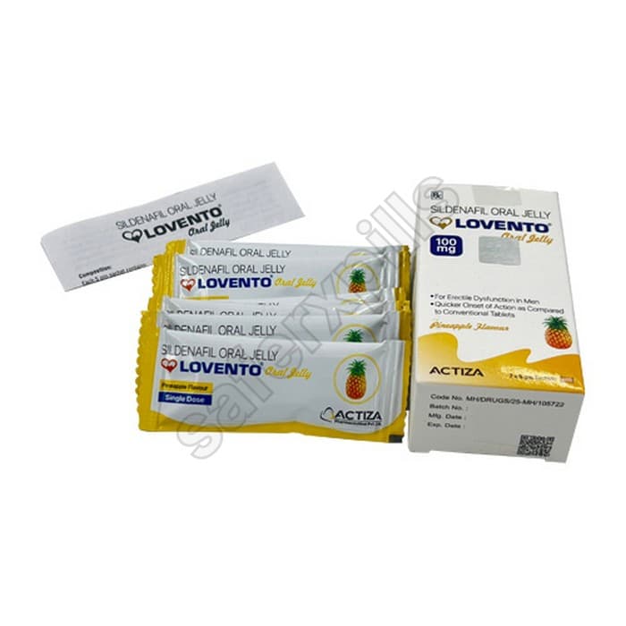 Buy Lovento Oral Jelly - Pineapple flavour (Sildenafil Citrate) online | SafeRxPills