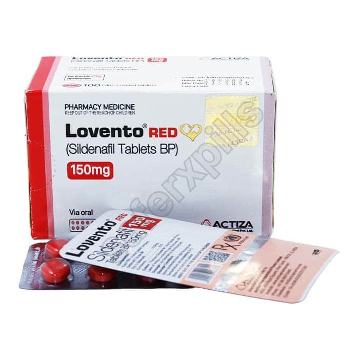 Buy Lovento Red 150mg - Sildenafil Citrate | SafeRxPills