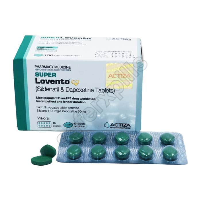 Buy Super Lovento - Sildenafil/Dapoxetine | SafeRxPills