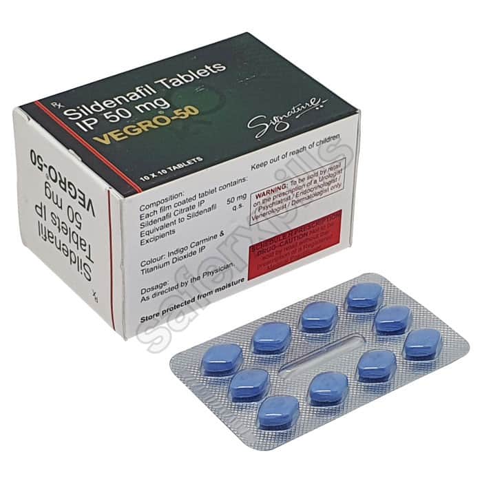Buy Vegro 50mg - Sildenafil Citrate | SafeRxPills