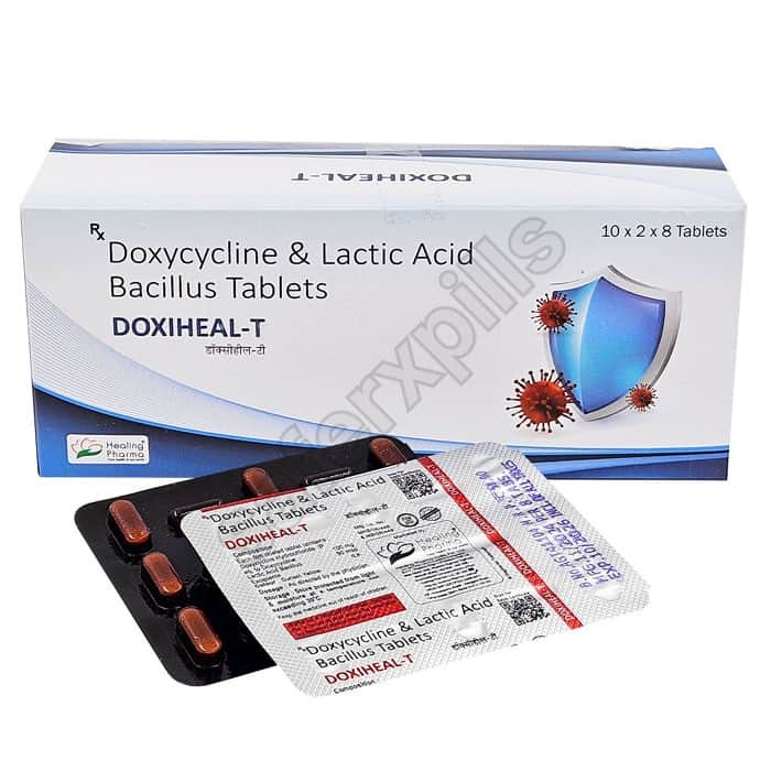 Buy Doxyheal T Tablet - Doxycycline/Lactobacillus | SafeRxPills