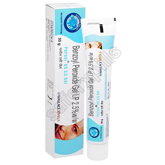 Buy Persol AC 2.5% Gel - Benzoyl Peroxide | SafeRxPills