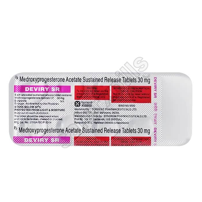 Buy Deviry SR 30mg - Medroxyprogesterone | SafeRxPills
