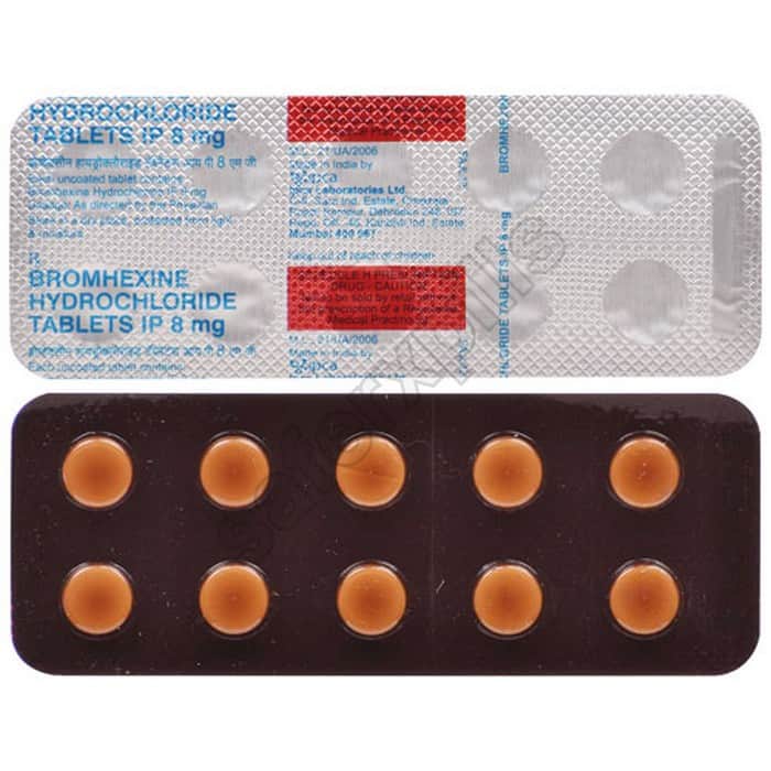 Buy Bromhexine Hydrochloride 8mg (Bromhexine) online | SafeRxPills