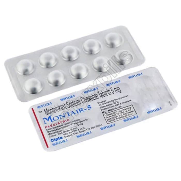 Buy Montair 5mg Chewable Tablet (Montelukast) online | SafeRxPills