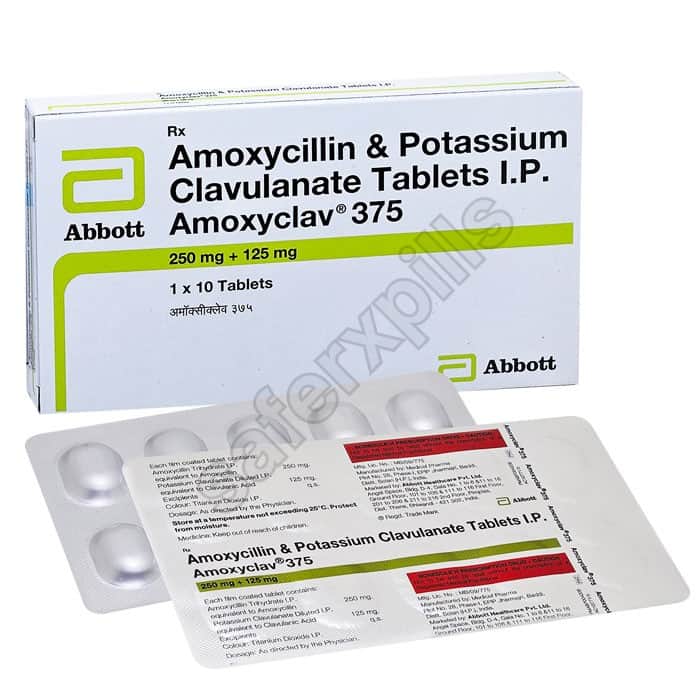 Buy Amoxyclav 375mg - Amoxicillin/Clavulanic Acid | SafeRxPills