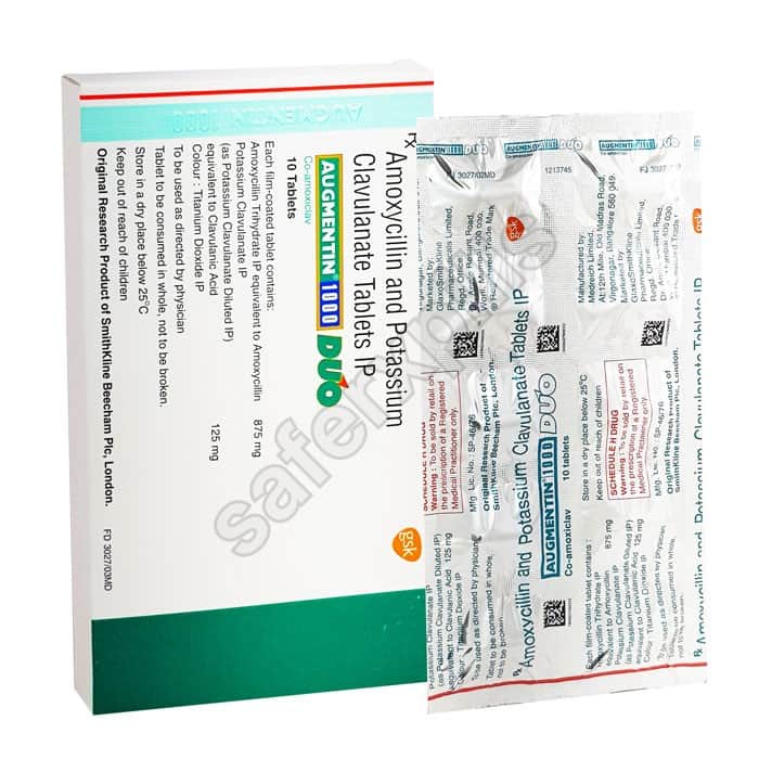 Buy Augmentin 1000 Duo - Amoxicillin/Clavulanic Acid | SafeRxPills