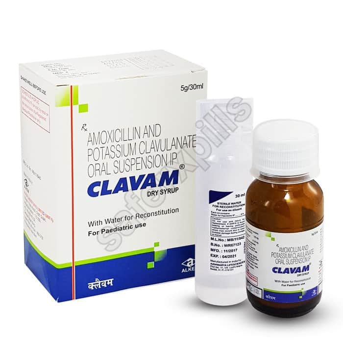 Buy Clavam Syrup - Amoxicillin/Clavulanic acid | SafeRxPills
