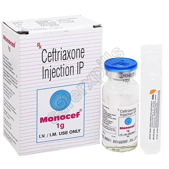 Buy Monocef 1gm - Ceftriaxone | SafeRxPills