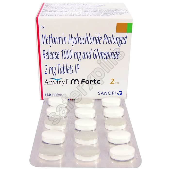 Buy Amaryl M Forte 2mg - Metformin/Glimepiride | SafeRxPills