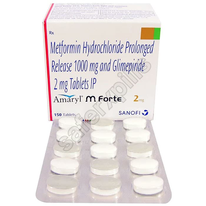 Buy Amaryl M Forte 2mg - Metformin/Glimepiride | SafeRxPills