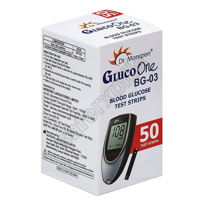 Buy Dr. Morepen GlucoOne BG 03 Test Strips - Healthcare Device | SafeRxPills