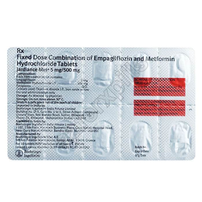 Buy Jardiance Met 5mg/500mg - Empagliflozin/Metformin | SafeRxPills
