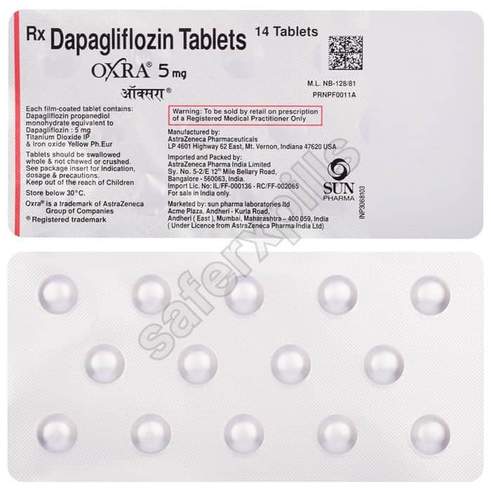 Buy Oxra 5mg - Dapagliflozin | SafeRxPills