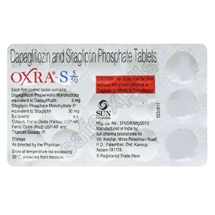 Buy Oxra-S 5/50 - Dapagliflozin/Sitagliptin | SafeRxPills