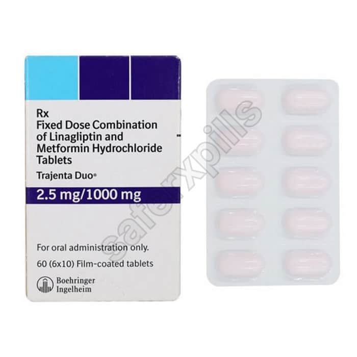 Buy Trajenta Duo 2.5mg/1000mg - Linagliptin | SafeRxPills