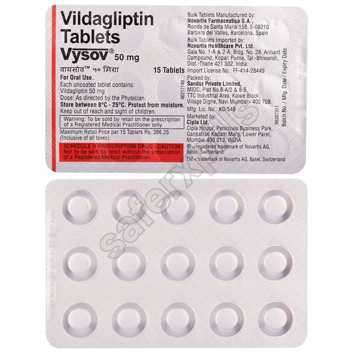 Buy Vysov 50mg - Vildagliptin | SafeRxPills