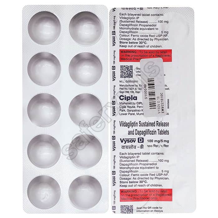 Buy Vysov D 100/5 - Vildagliptin/Dapagliflozin | SafeRxPills