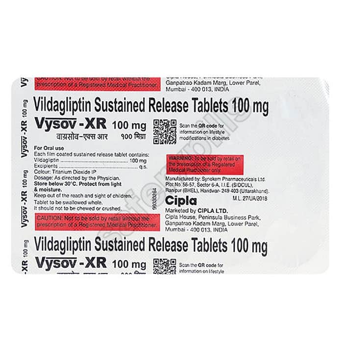 Buy Vysov XR 100mg - Vildagliptin | SafeRxPills