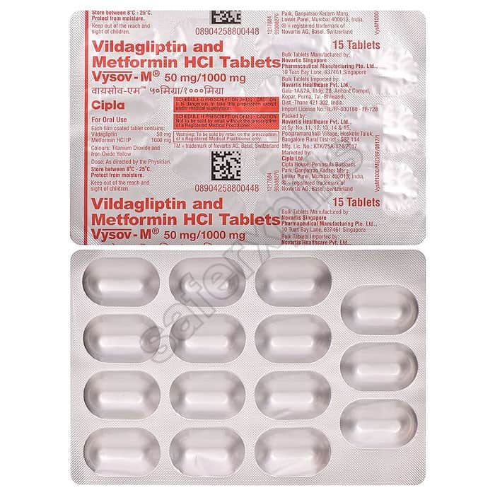 Buy Vysov-M 50/1000 - Vildagliptin/Metformin | SafeRxPills