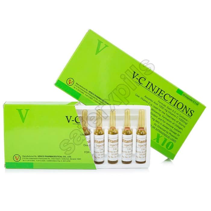 Buy V-C Injection 1000mg (Vitamin C / Ascorbic Acid) online | SafeRxPills