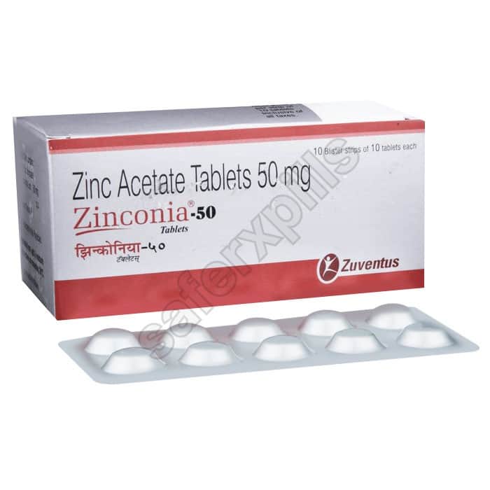 Buy Zinconia 50mg (Zinc Acetate) online | SafeRxPills