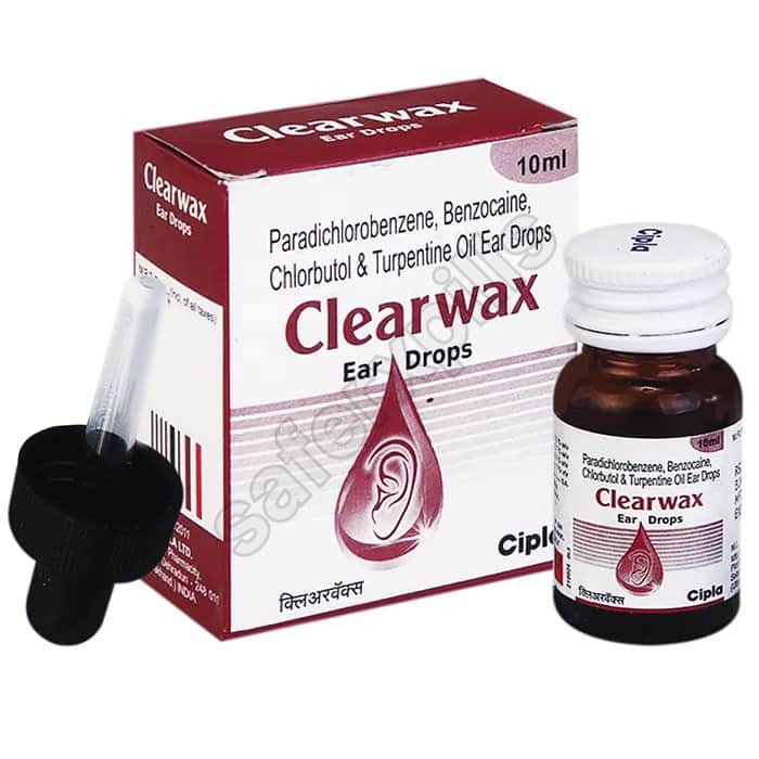 Buy Clearwax Ear Drop - Paradichlorobenzene/Benzocaine/Chlorbutol/Turpentine Oil | SafeRxPills
