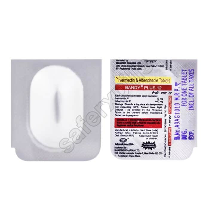 Buy Bandy-Plus 12mg - Ivermectin / Albendazole | SafeRxPills