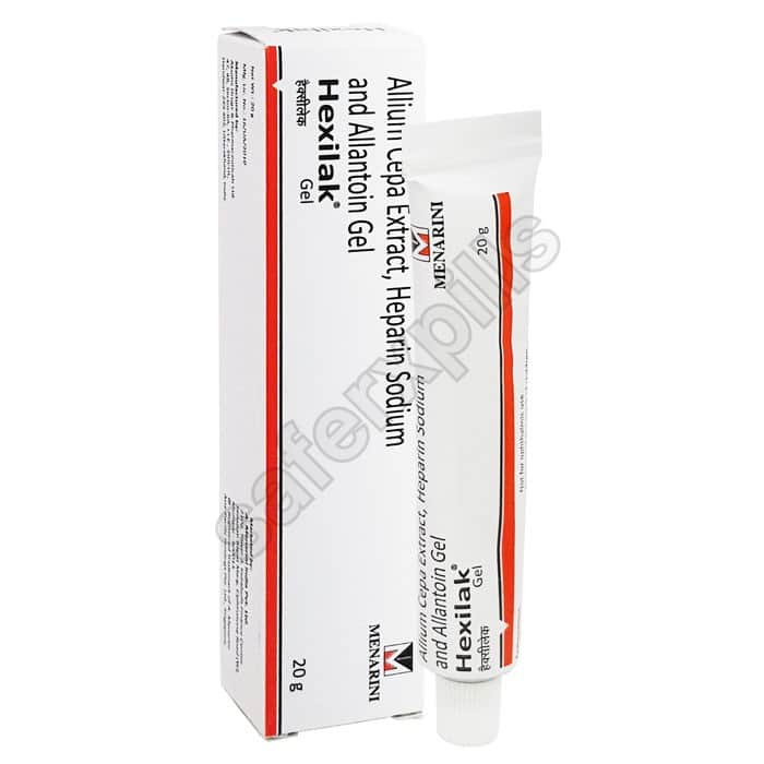 Buy Hexilak Gel (Allium Cepa extract/Heparin Sodium/Allantoin) online | SafeRxPills
