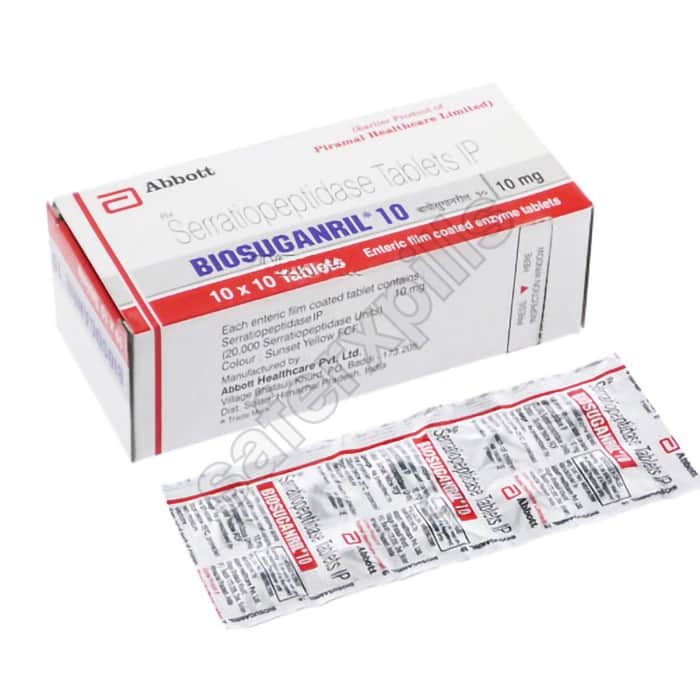 Buy Biosuganril 10mg - Serratiopeptidase | SafeRxPills