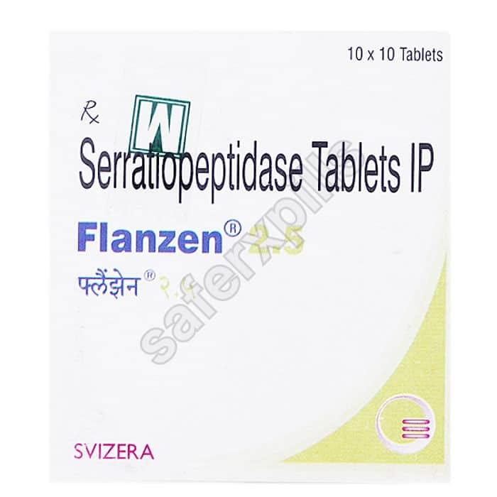 Buy Flanzen 2.5mg - Serratiopeptidase | SafeRxPills