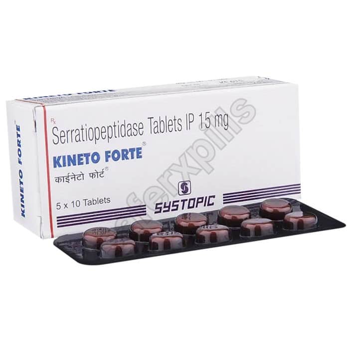 Buy Kineto Forte 15mg - Serratiopeptidase | SafeRxPills