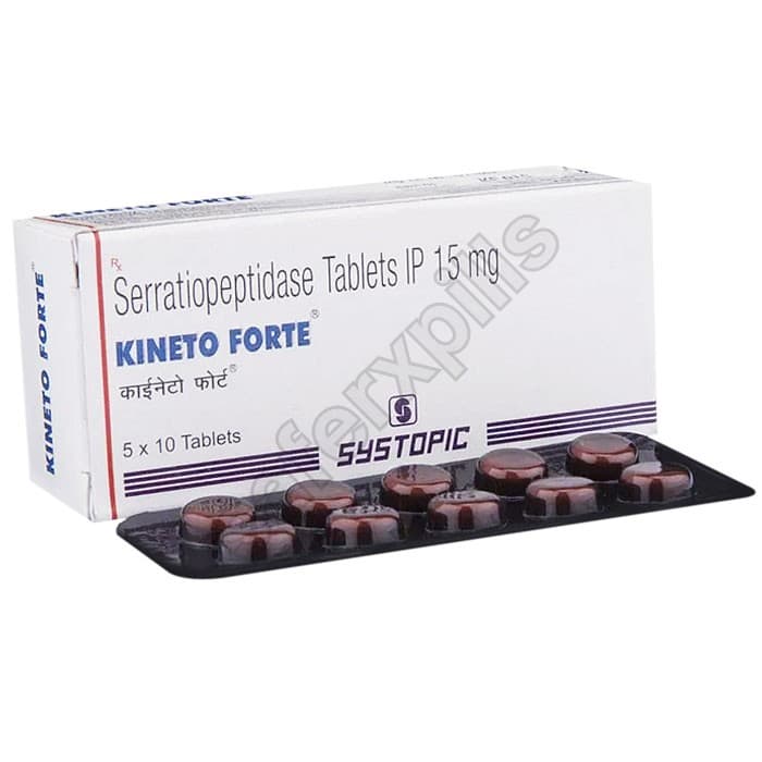 Buy Kineto Forte 15mg - Serratiopeptidase | SafeRxPills