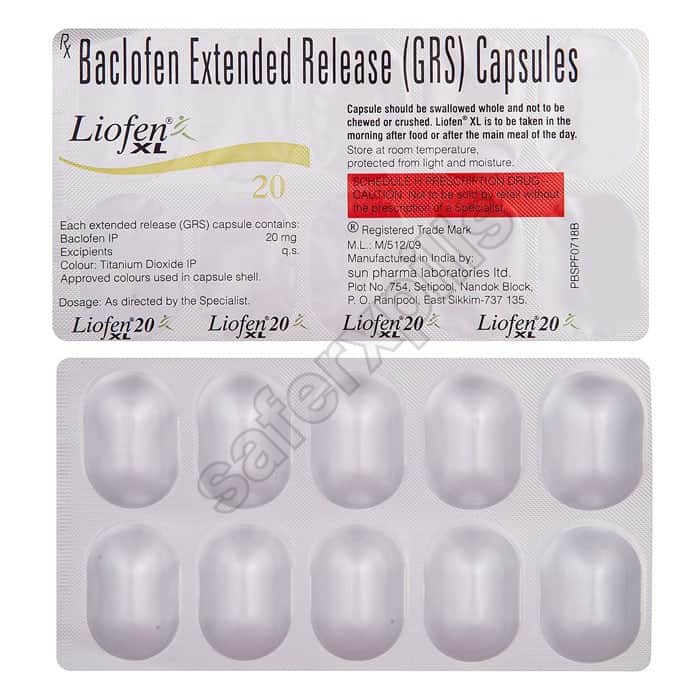 Buy Liofen XL 120mg0mg - Baclofen | SafeRxPills