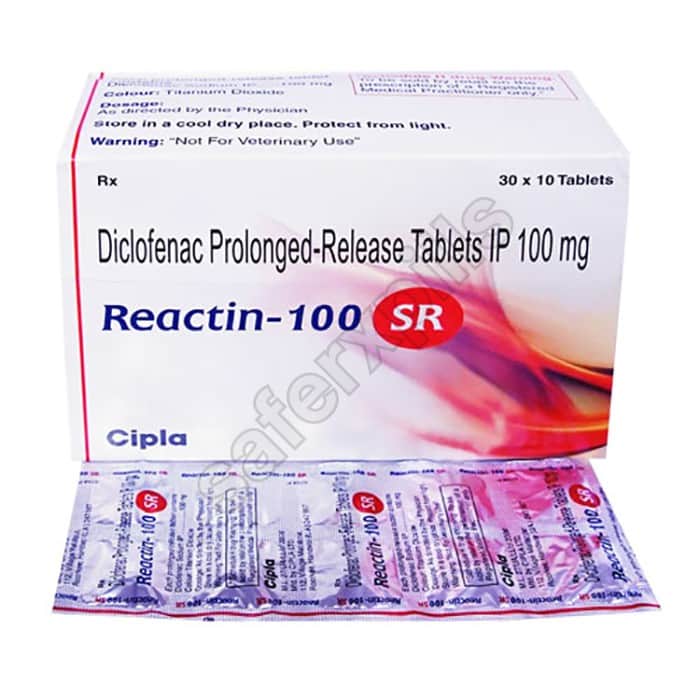 Buy Reactin 100mg sr - Diclofenac Sodium | SafeRxPills