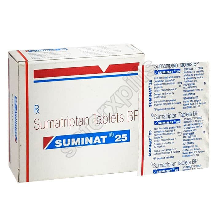 Buy Suminat 25mg - Sumatriptan | SafeRxPills