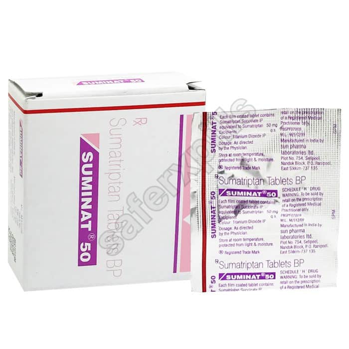 Buy Suminat 50mg - Sumatriptan | SafeRxPills