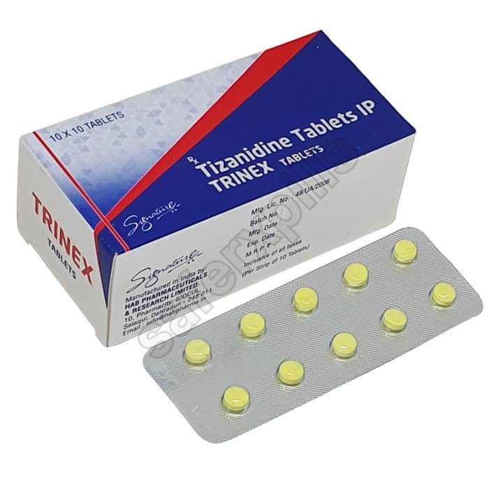 Buy Trinex 2mg - Tizanidine | SafeRxPills