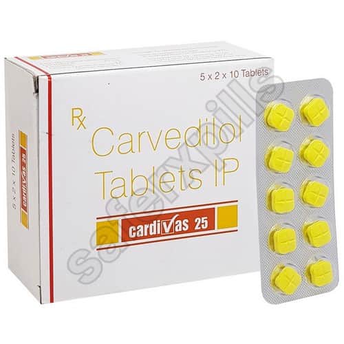 Cardivas 25mg tablet pack